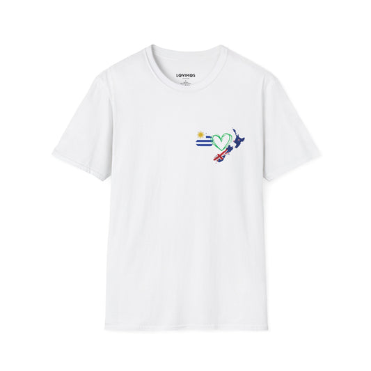 Cozy Unisex Cotton Tee with Uruguay & NZ Map Design