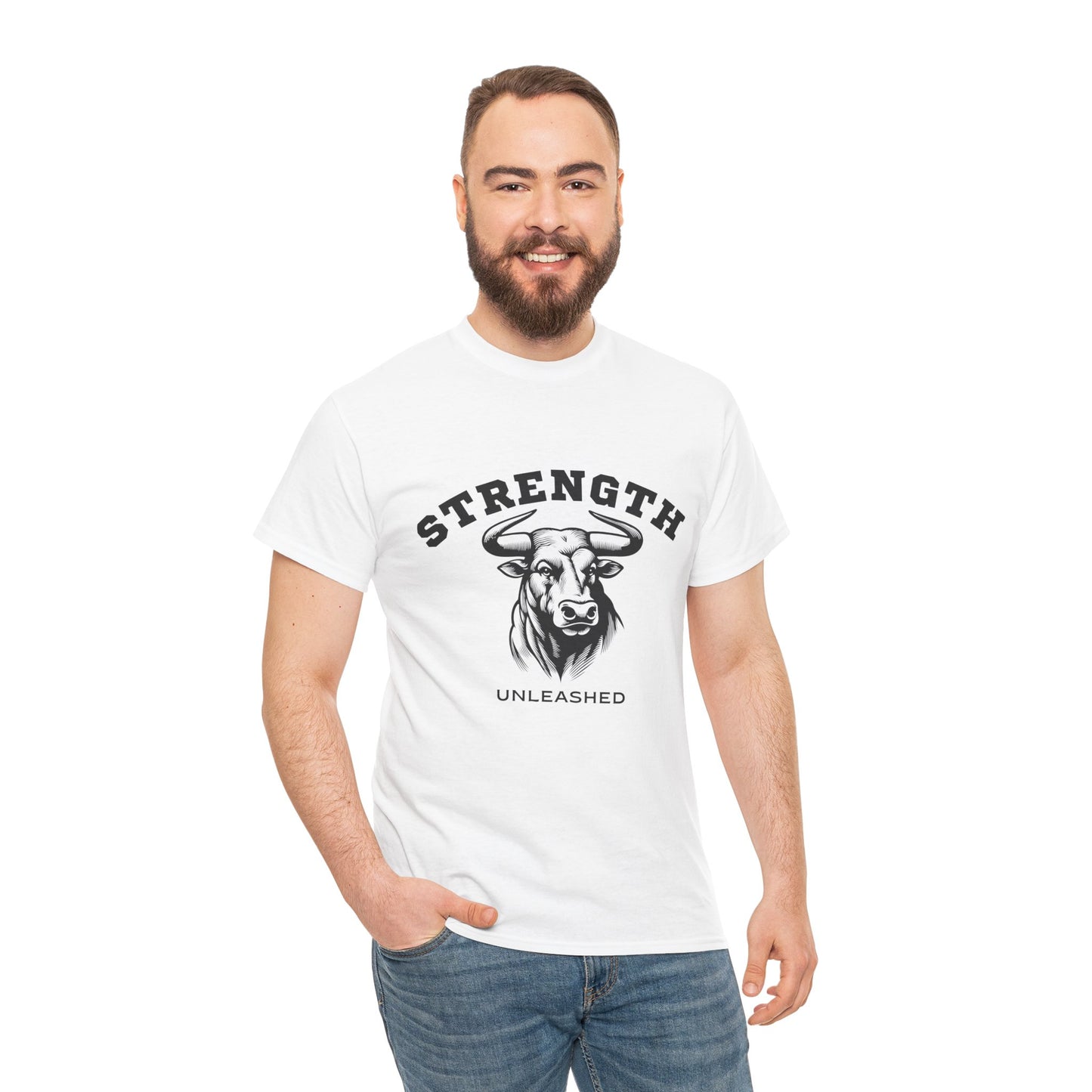 Strength Unleashed Unisex Heavy Cotton Tee - Motivational Graphic Tee