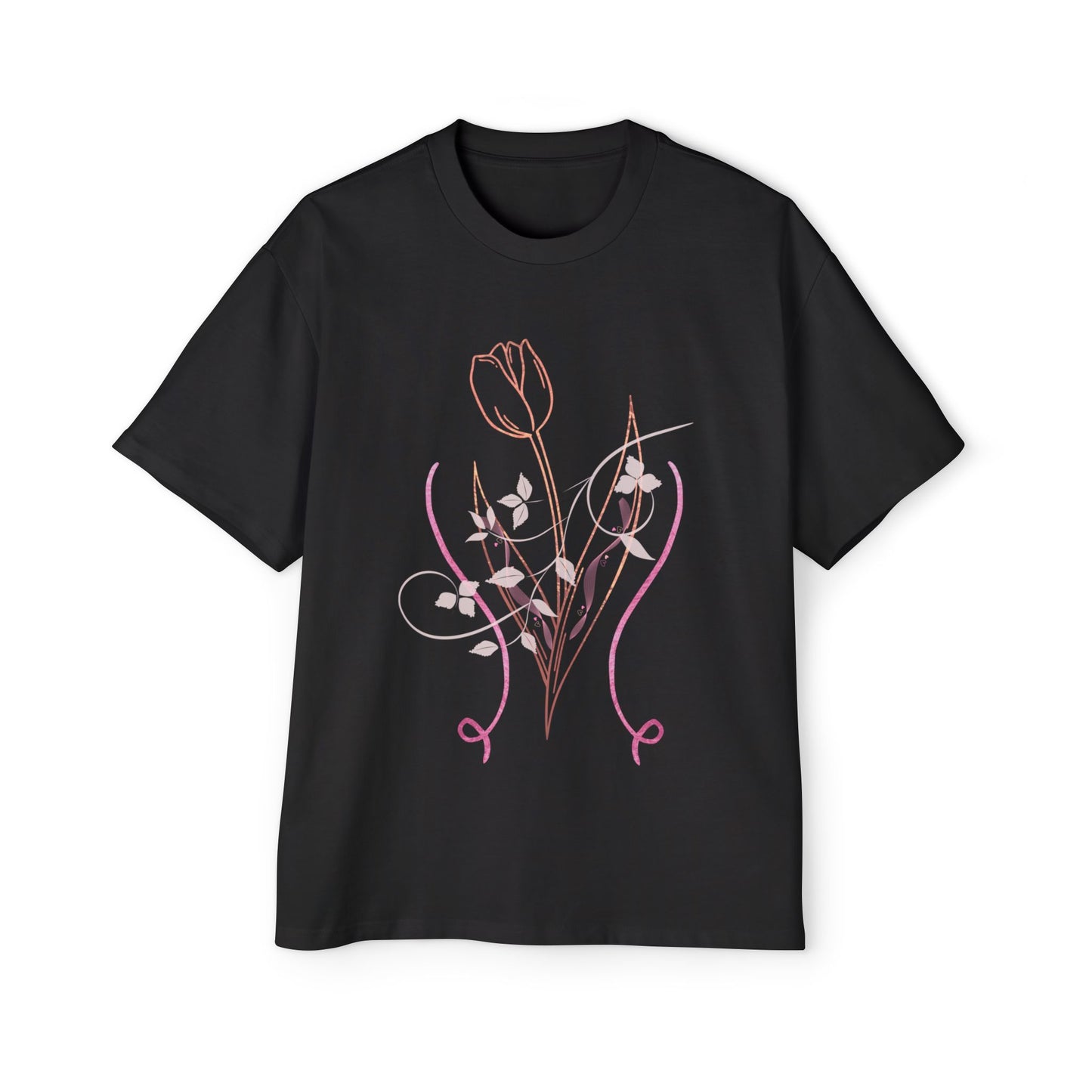 Ethereal Bloom – Noir Rose Tulip Edition Women's Tee
