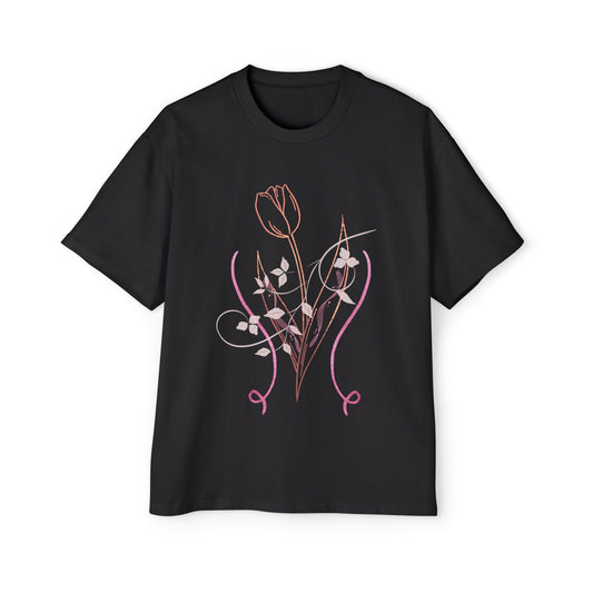 Ethereal Bloom – Noir Rose Tulip Edition Women's Tee