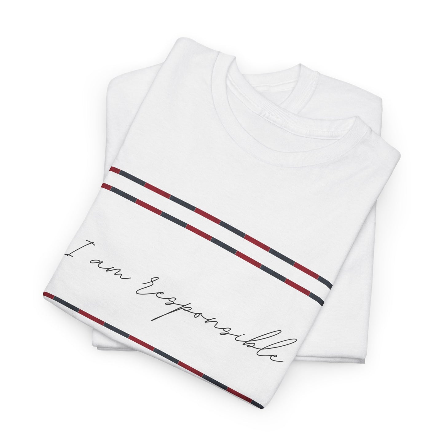 Inspirational Unisex Heavy Cotton Tee - "I Am Responsible for My Own Happiness"