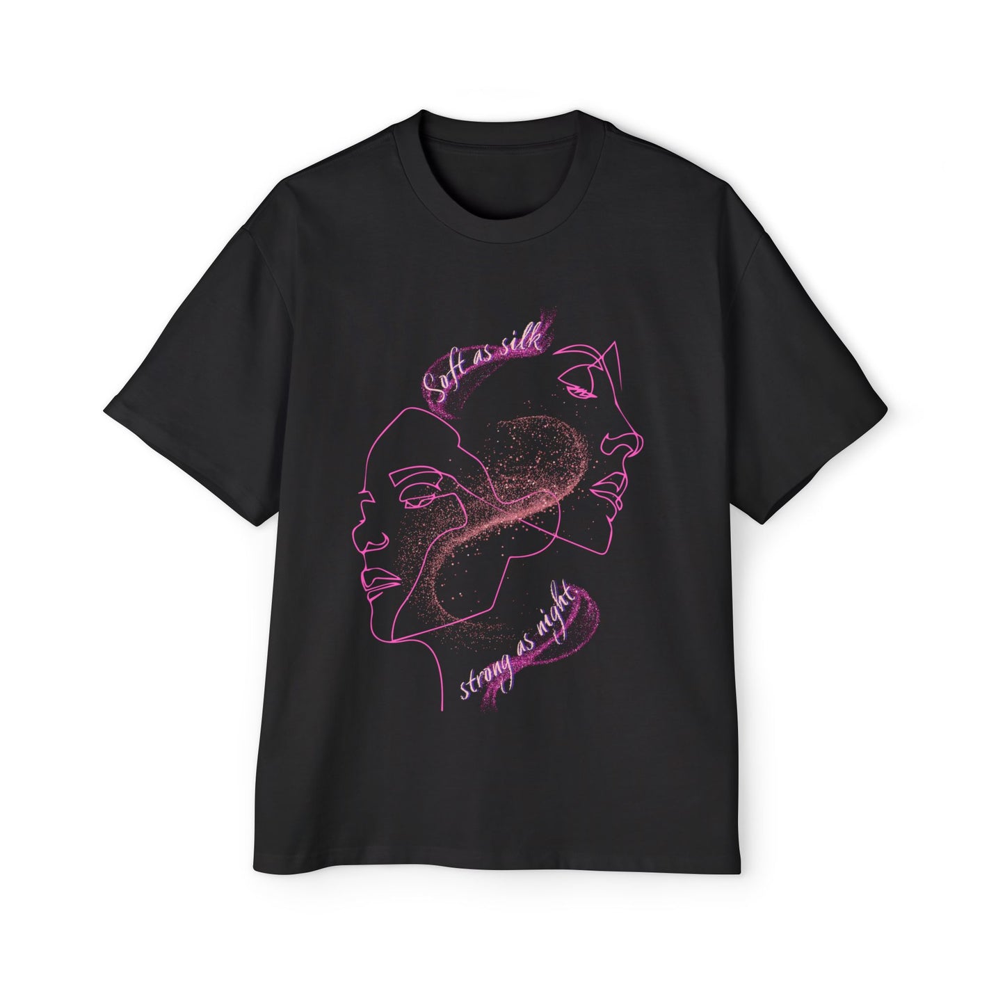 Soft as Silk, Strong as Night – Minimalist Dual Face Oversized Tee