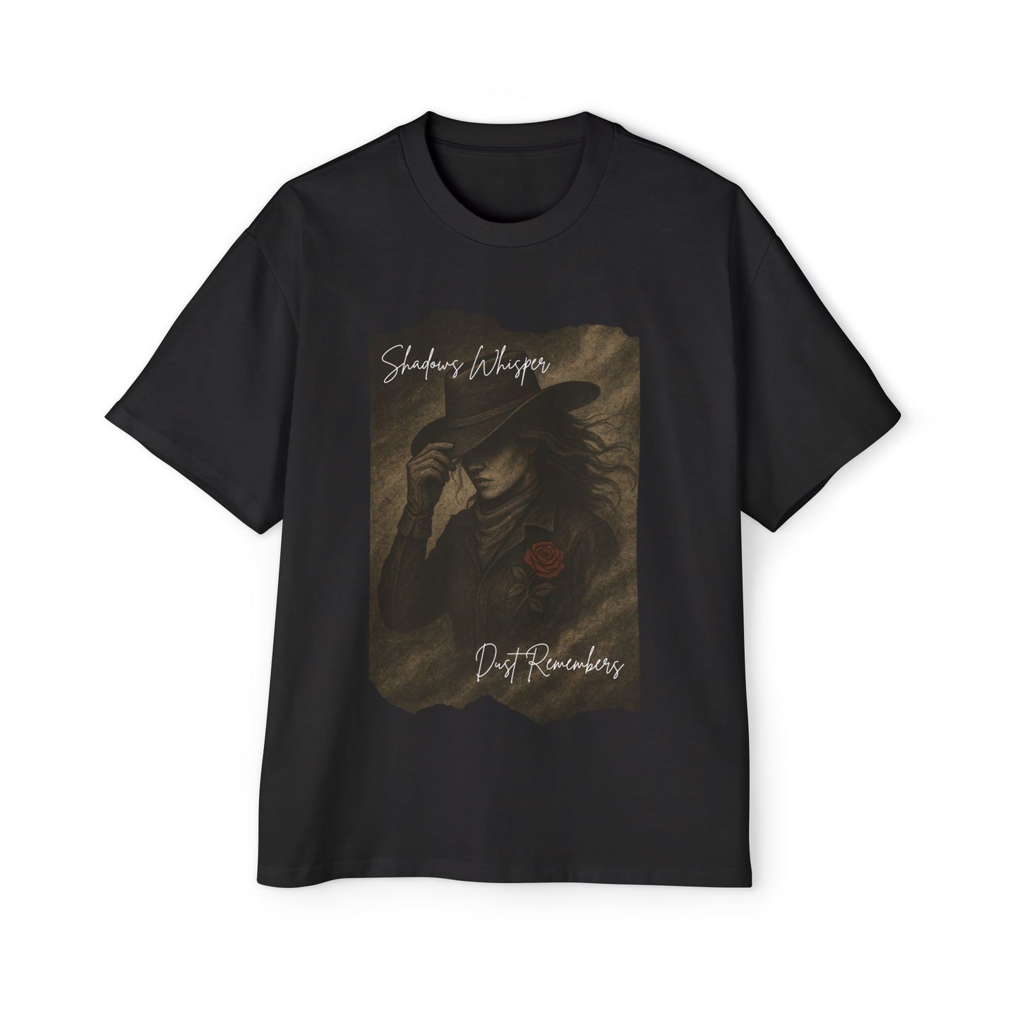 Heavy Oversized Veil of Dust T-Shirt – Shadows Whisper, Dust Remembers