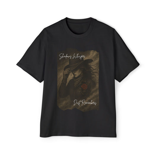 Heavy Oversized Veil of Dust T-Shirt – Shadows Whisper, Dust Remembers