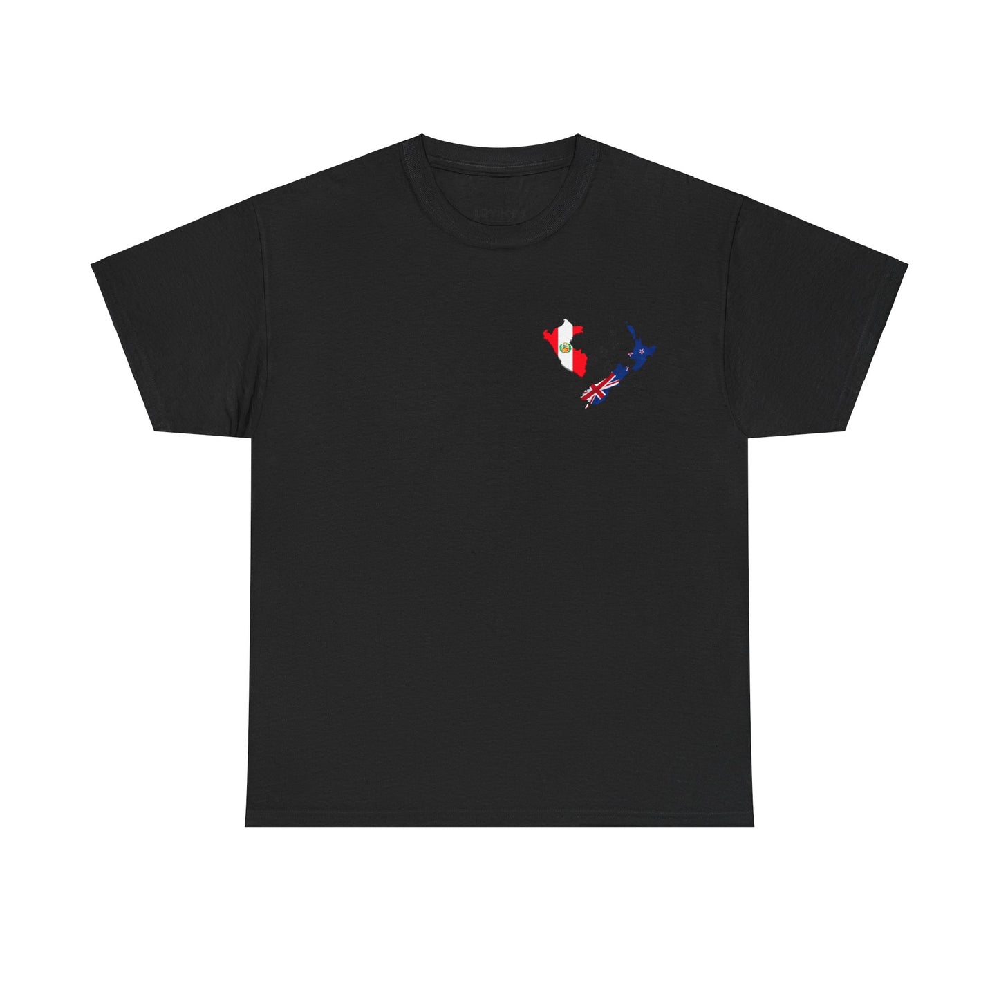 Cozy Unisex Cotton Tee with Peru & NZ Map Design