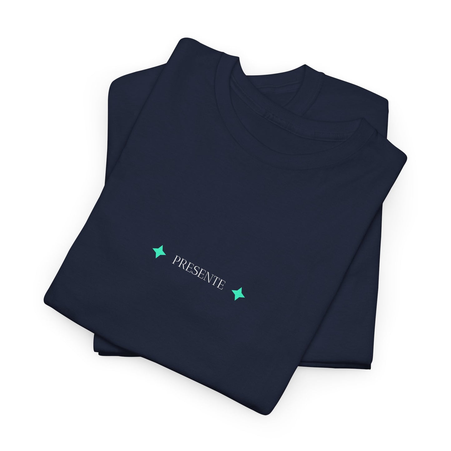 Unisex Heavy Cotton Tee - 'Presente' Minimalist Design T-Shirt