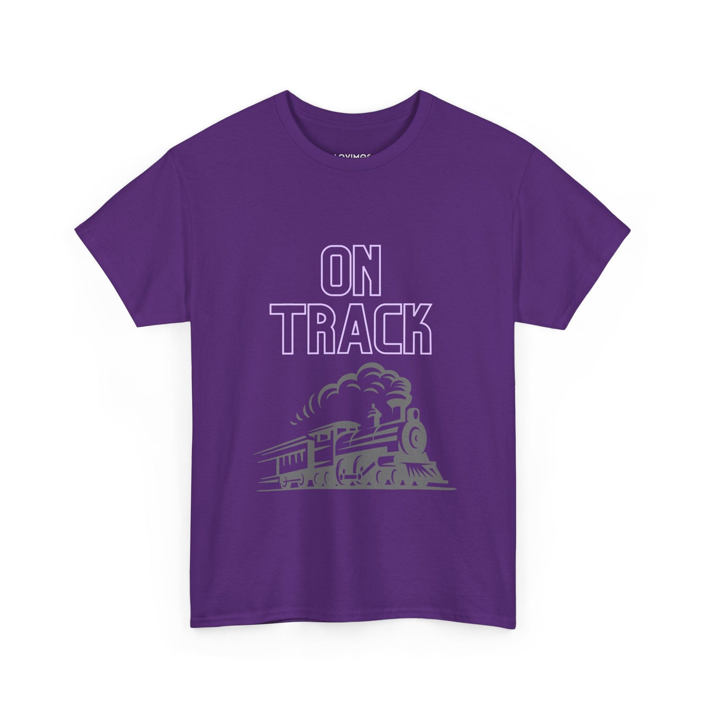 On Track Unisex Heavy Cotton Tee - Casual Train Graphic Shirt