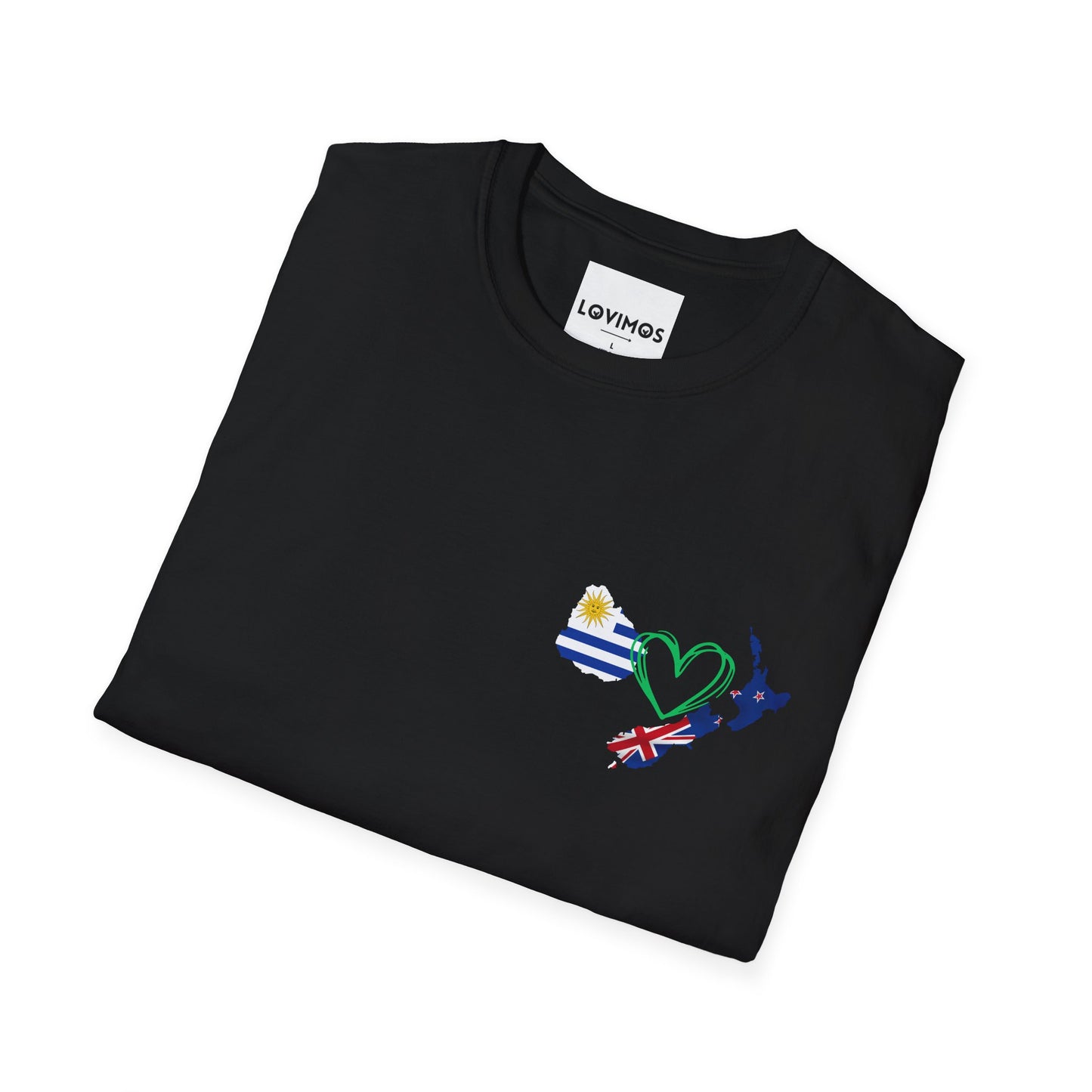 Cozy Unisex Cotton Tee with Uruguay & NZ Map Design