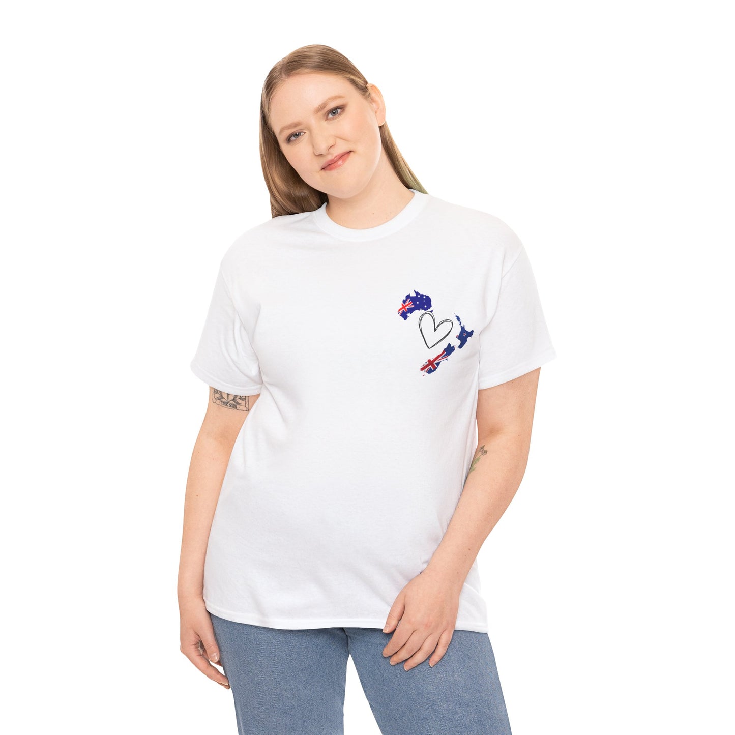 Cozy Unisex Cotton Tee with Australia & NZ Map Design