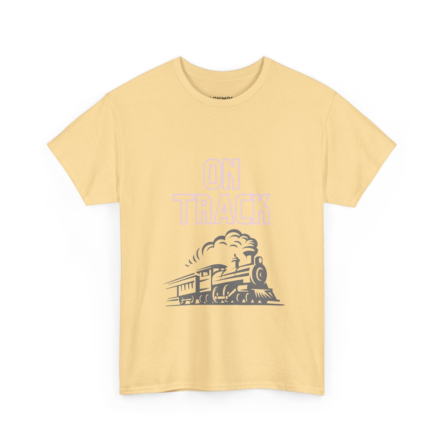 On Track Unisex Heavy Cotton Tee - Casual Train Graphic Shirt