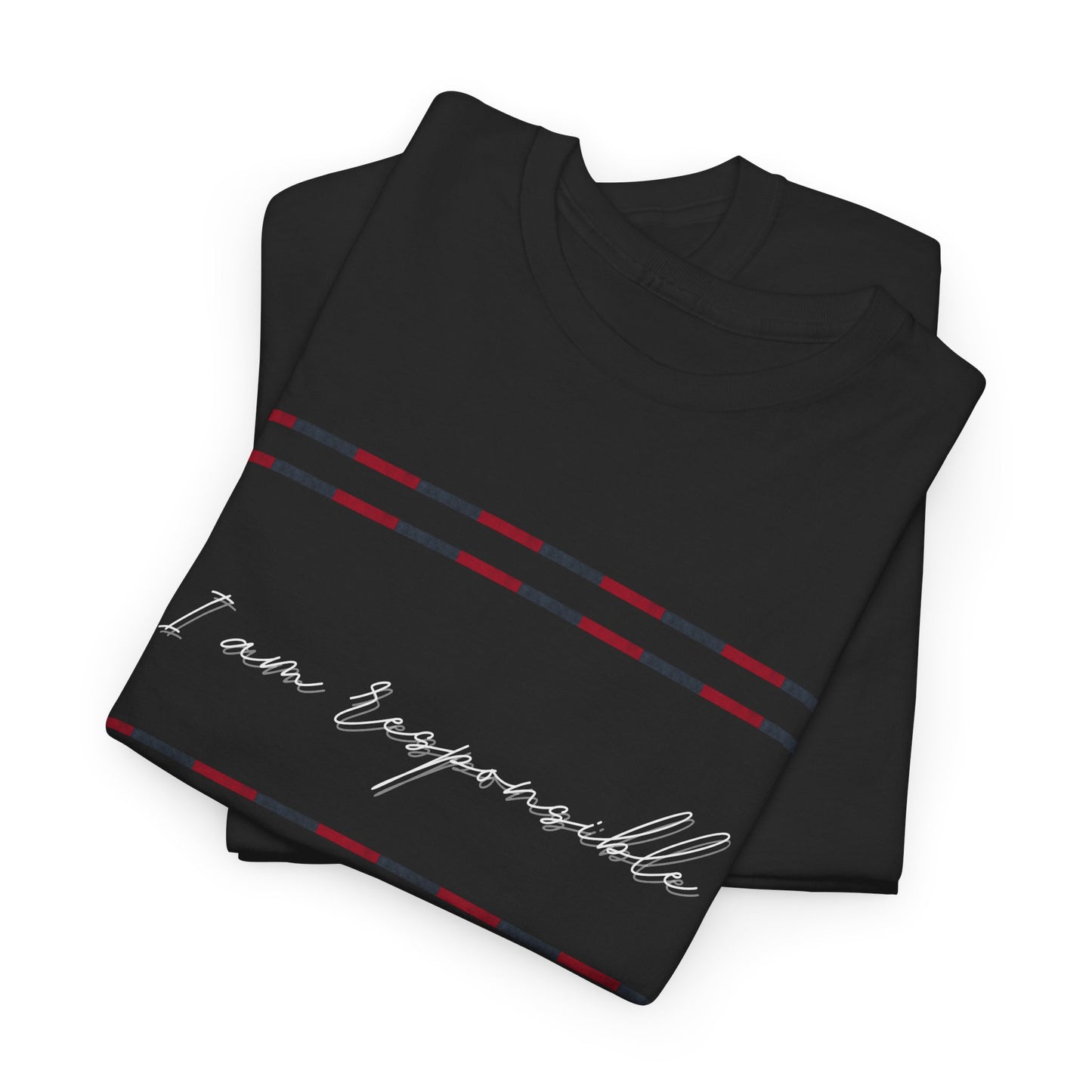 Inspirational Unisex Heavy Cotton Tee - "I Am Responsible for My Own Happiness"