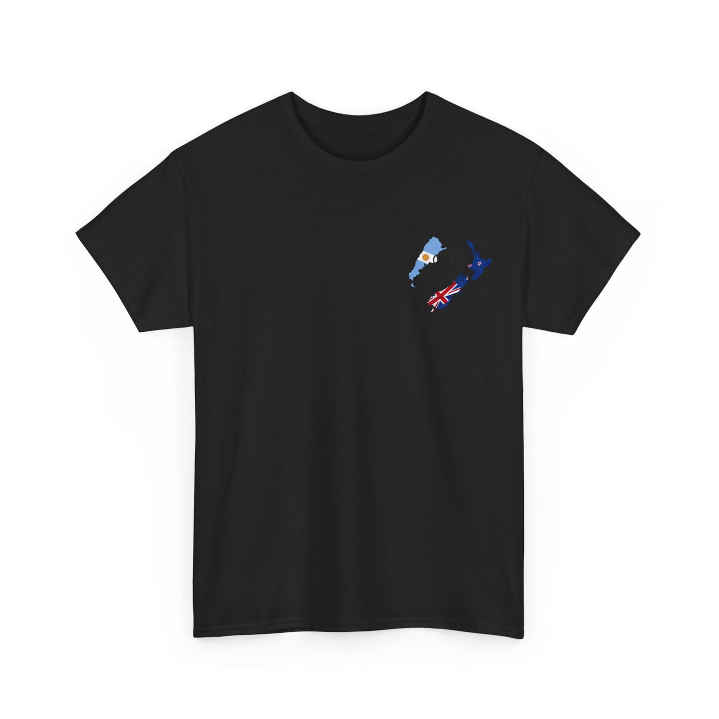 Cozy Unisex Cotton Tee with Argentina & NZ Map Design