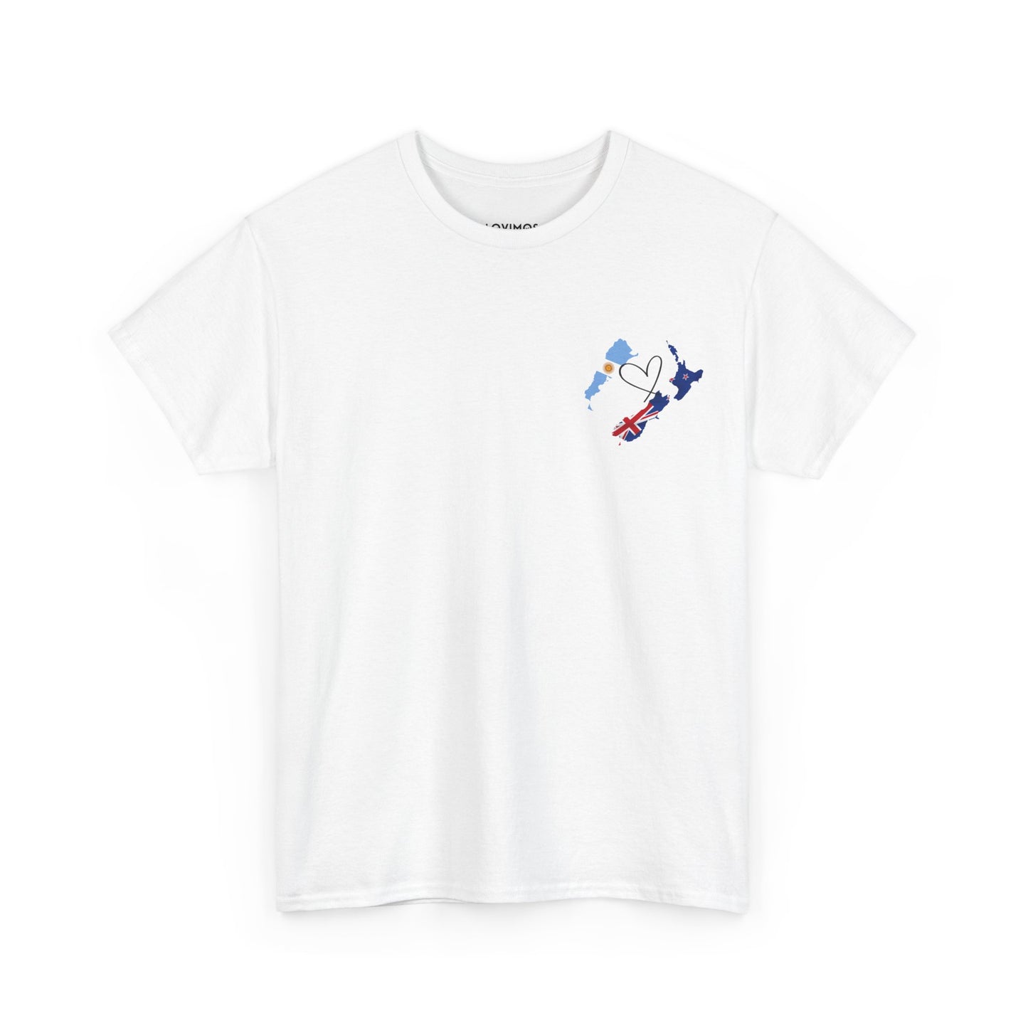 Cozy Unisex Cotton Tee with Argentina & NZ Map Design