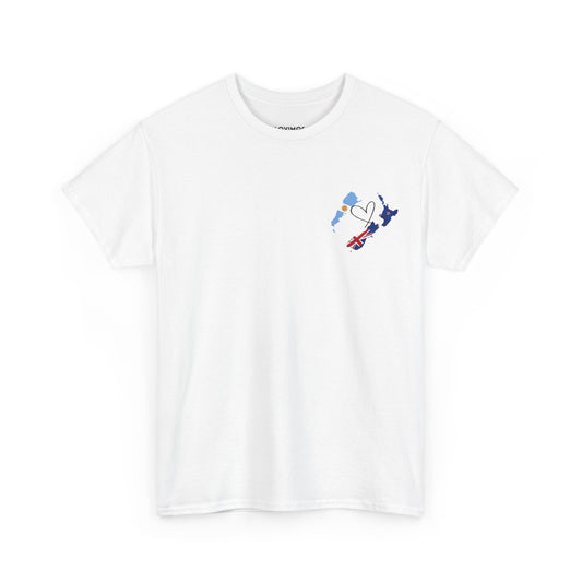 Cozy Unisex Cotton Tee with Argentina & NZ Map Design