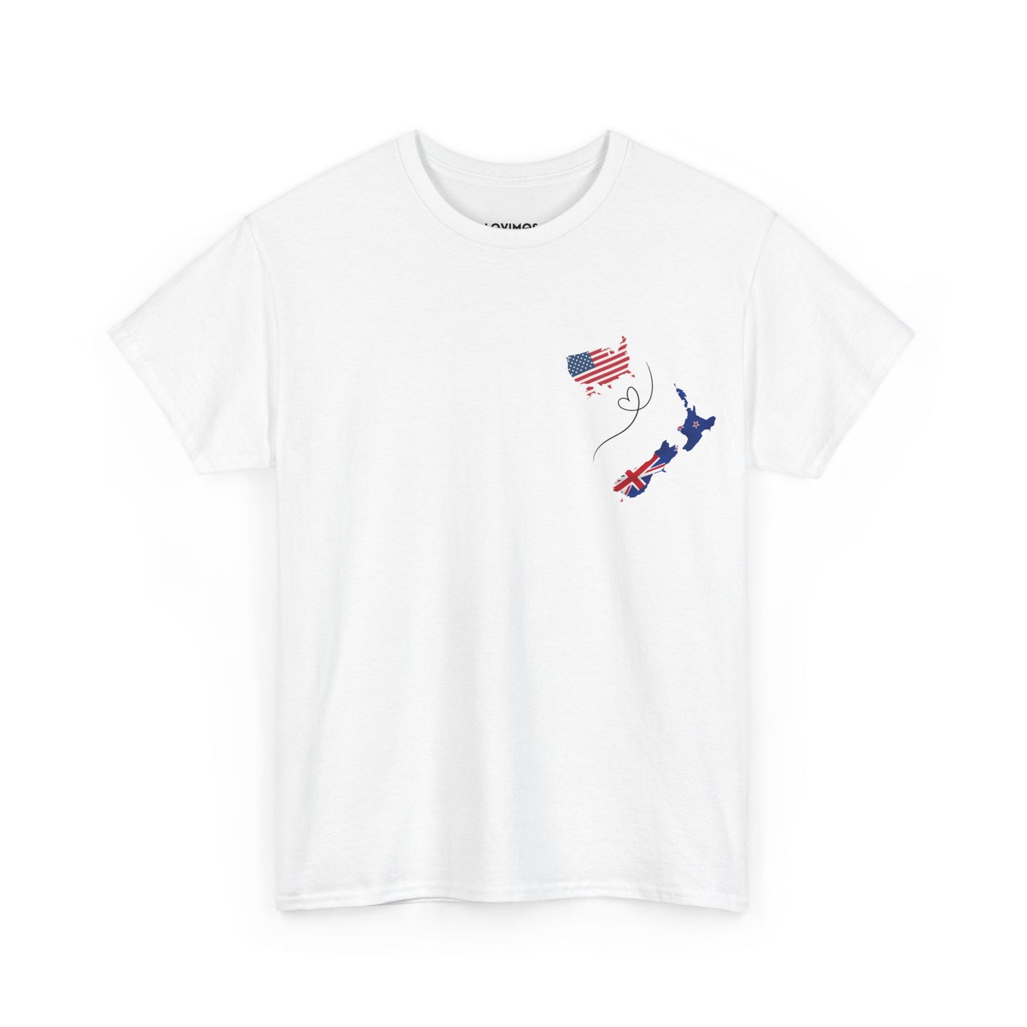 Unisex Cotton Tee with USA & New Zealand