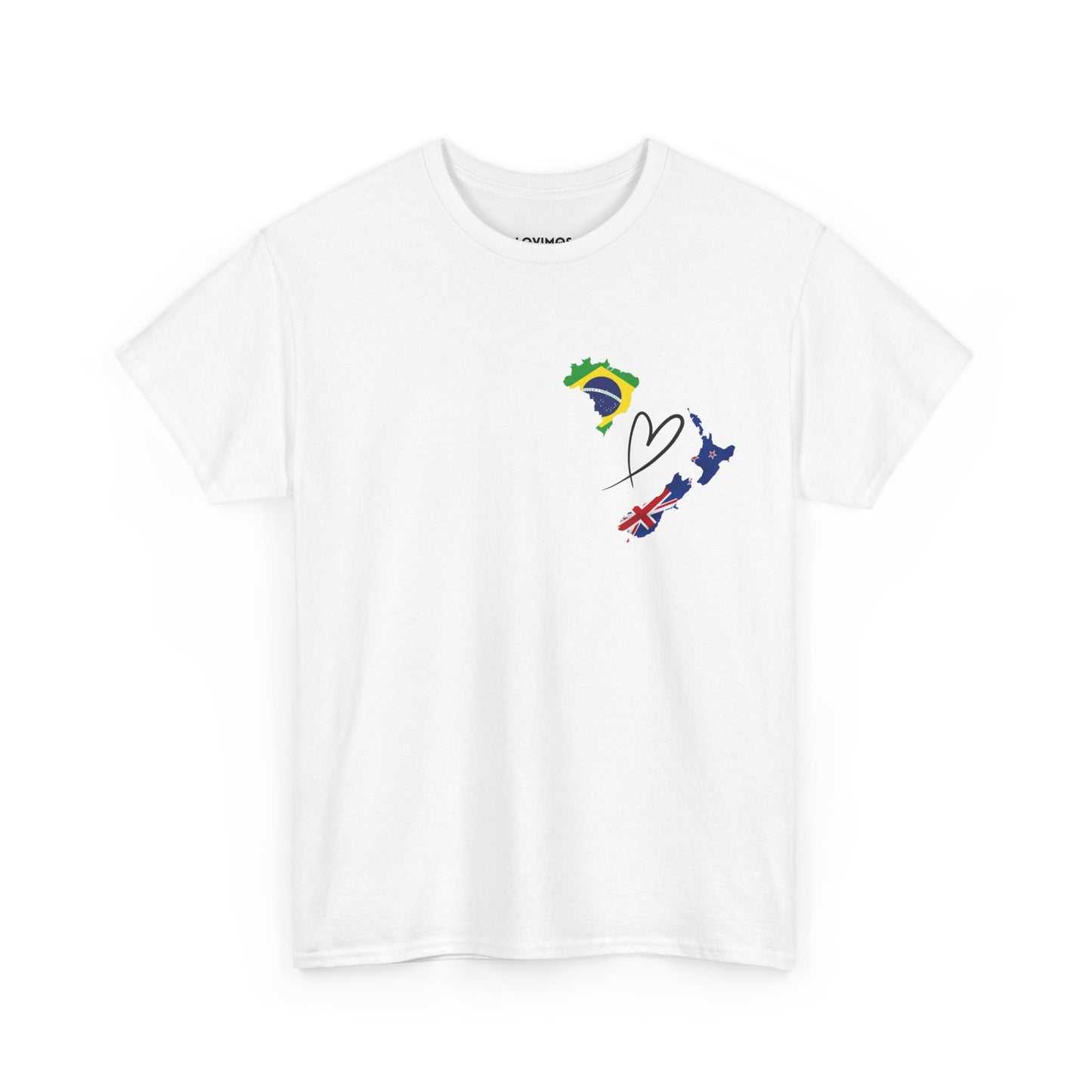 Cozy Unisex Cotton Tee with Brasil & NZ Map Design