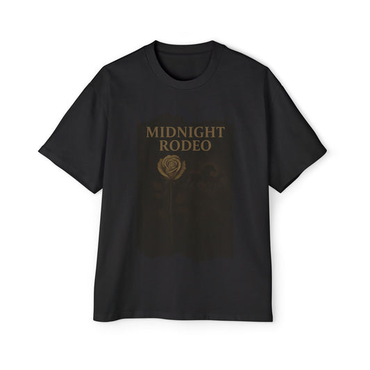 Midnight Rodeo Noir Rose T-Shirt – Dark Western Elegance with a Mysterious Edge