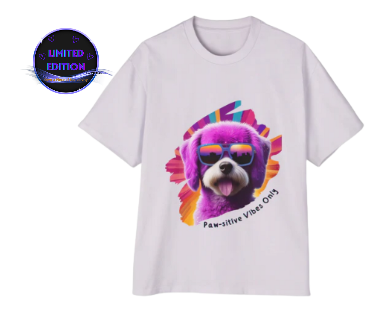 Paw-sitive Vibes Oversized Tee for Dog Lovers