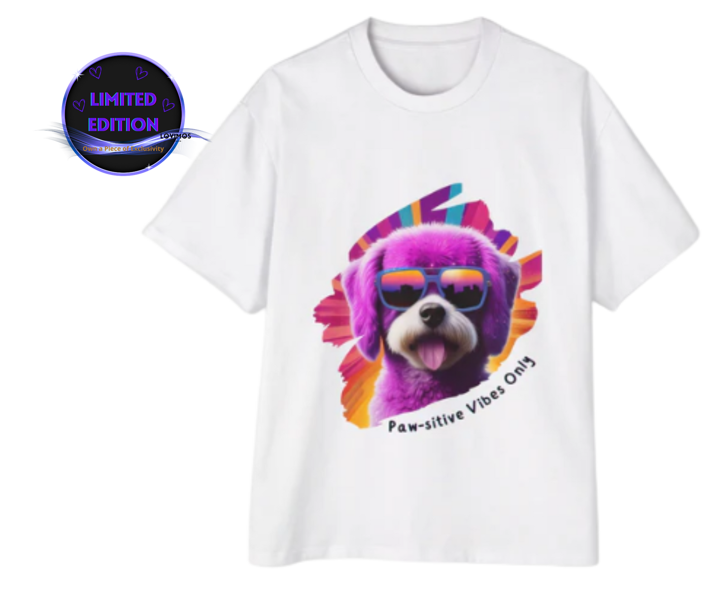 Paw-sitive Vibes Oversized Tee for Dog Lovers
